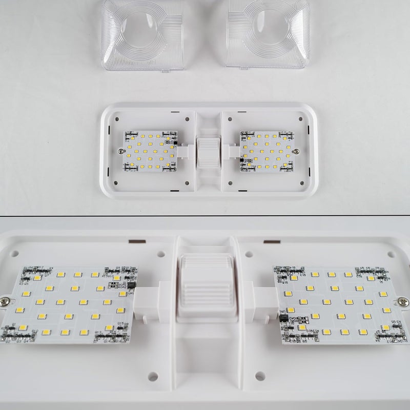 fouwick RV Led Lights Interior 12v Volt Fixtures 5 Packs,RV LED Lamp Ceiling,Led 12v with Switch,Switch Interior Lighting for Car/RV/Trailer/Camper(Natural White,4500K,5 Packs) - Image 3